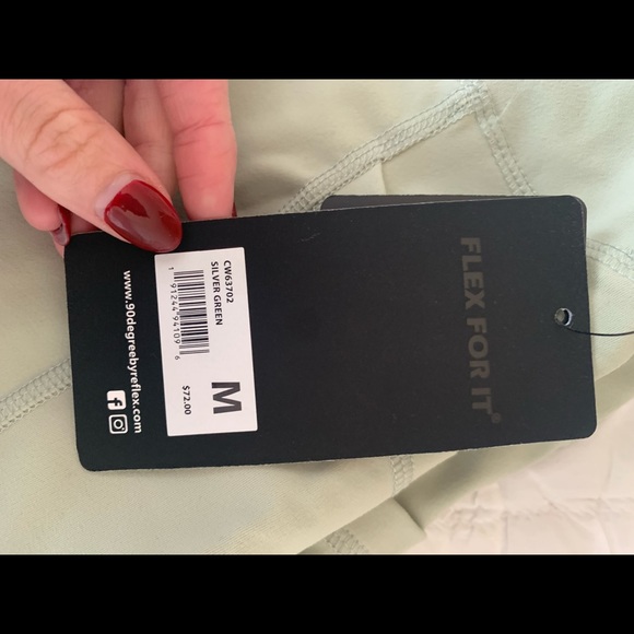 Superflex High Waist Leggings - 90 DEGREE BY REFLEX - Mint Green - Picture 6 of 6